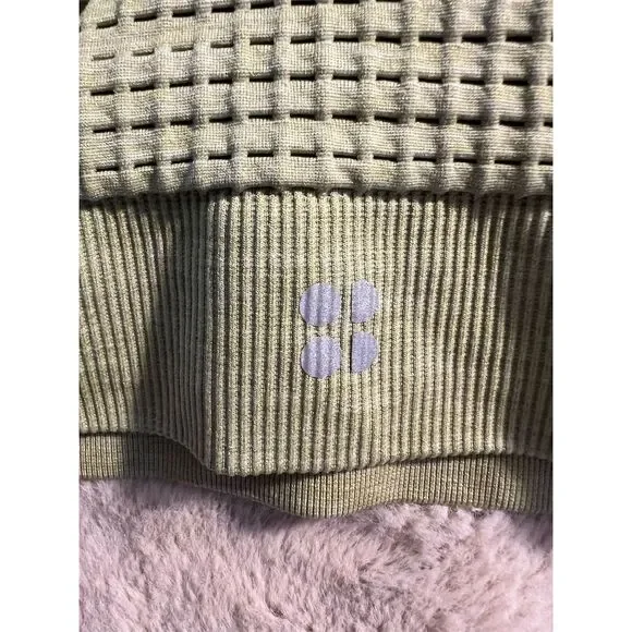 Sweaty Betty Women's Medium Olive Green Seamless Sports Bra Yoga Gym - Picture 3 of 6